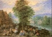 Michau, Theobald Peasants at the Market oil painting on canvas